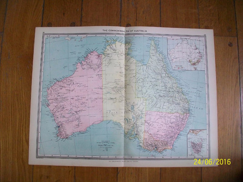 Mapa De Australia Publicado En Londres En 1950