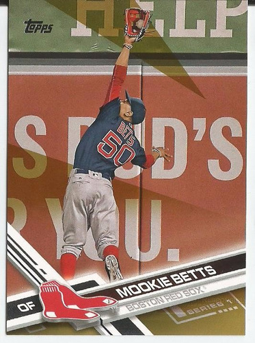 2017 Topps Series 1 #161 Mookie Betts Gold /2017 Red Sox