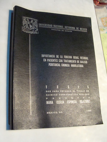 Libro Importancia De La Funcion Renal Residual En Pacientes