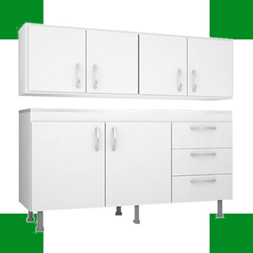 Combo 5 Cocina Alacena 1.60 Con Bajo Mesada Oferta 5 Mueble