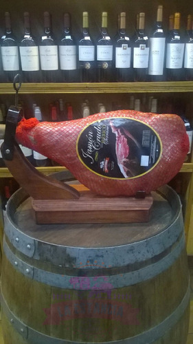 Pata De Jamón Crudo T/ Iberico + Prensa Y Cuchillo Jamonero!