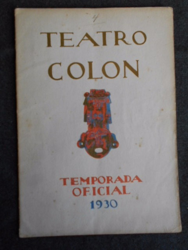 Programa Teatro Colon 1930 La Traviata. Dalla Riza, Massini