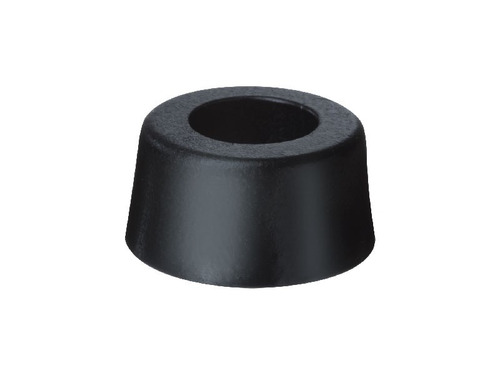 Imagem 1 de 3 de Kit 24 Batente 1/2'' 13mm Pvc Preto Pé Sofá Batedor Porta