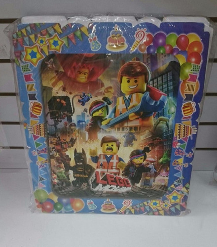Piñata Infantil Cuadrada Lego Movie Fiesta Arlequin Piñatas