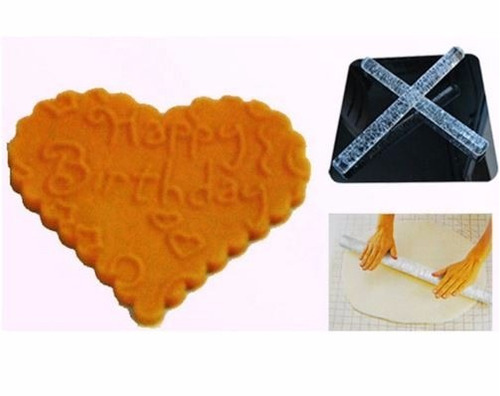 Rodillo Texturizador Fondant Happy Birthday