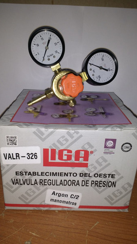 Valvula Regulador Argon - Atal Con 2 Manometros Valr 326 Para Soldadora Mig Mag Marca Liga Industria Argentina Maqyherr