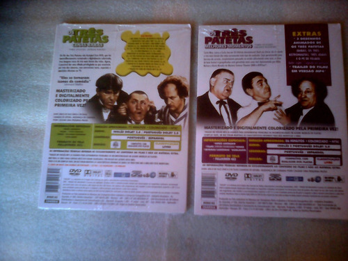 2 Dvds: Os Três Patetas Em Cores (digipac) (Usado)