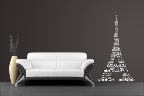 Vinilo Pared Torre Eiffel 2 Decoracion Wall Stickers