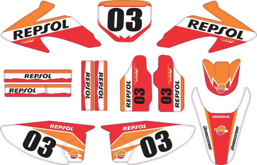 Kit Adesivo Honda Crf 230 Com Material 3m E Proteção Anti-uv