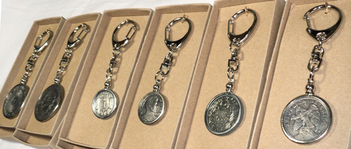 Llavero Simil Moneda - Efecto Plata Antigua - Consistente Y De Excelente Calidad