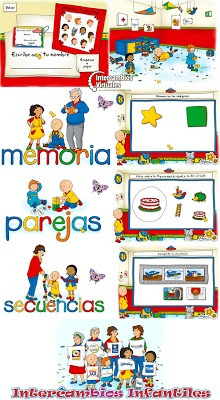 Educativo Caillou Memoria Secuencias Parejas (envío Digital)