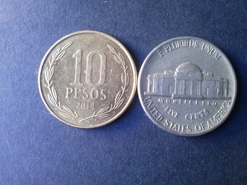 Moneda E E U U Five Cents Níquel 1984 Ceca D (c37)