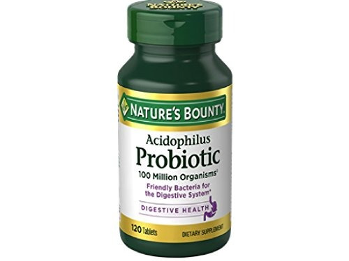 Probióticos Acidophilus 120 Tabletas (4 Frascos) 