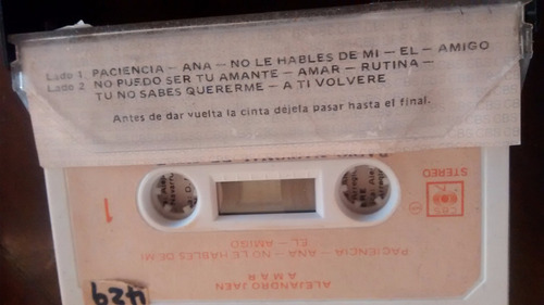 Cassette De Alejandro Jaen - Amar (376