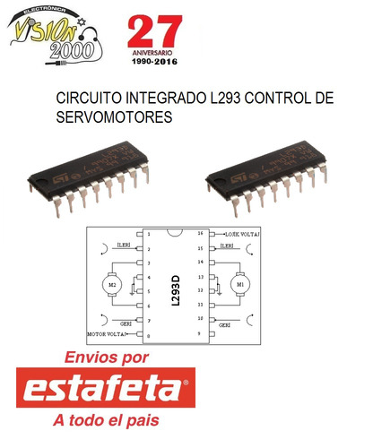 Imagen 1 de 1 de Circuito Integrado L293d Arduino