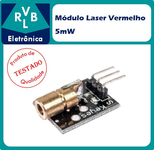 Módulo Laser Vermelho 5mw 5v - Arduino