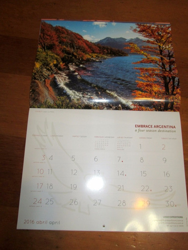 Calendario Argentina 2016 Florian Von Der Fecht Boedo Caba (Usado)