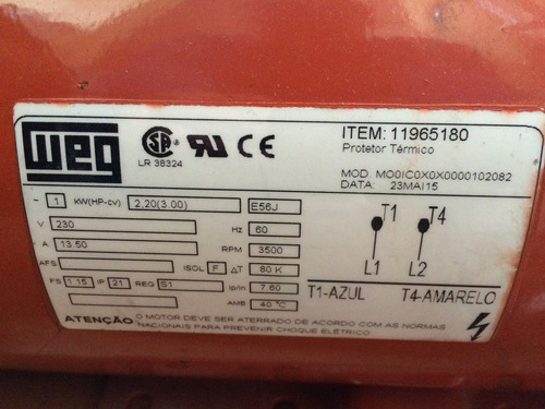 Bomba Autocebante Ihm 3 Hp 220 V Monofasica Motor Weg Brasil