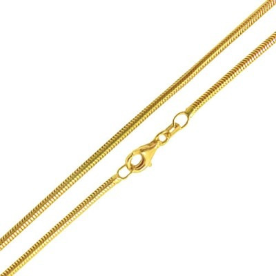 Corrente De Ouro Amarelo 18k Rabo De Rato 40 Cm / 0.18 Mm