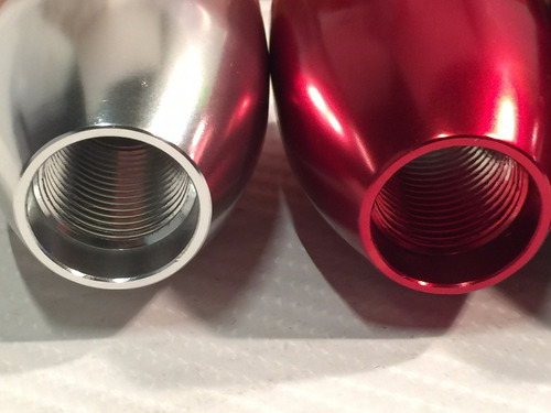 Imagen 5 de 6 de Palanca Pomo Cambio Metalica Tuning Negro Cromo Rojo F42