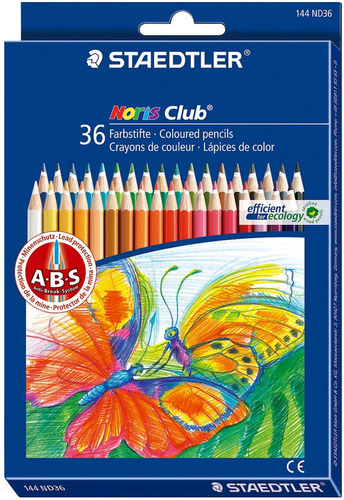 Estojo Lápis Desenho 36 Cores Staedtler Noris *frete+barato*