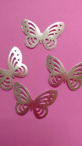 Mariposas Troqueladas Metalizad X30 Scrap Candy Cumple Souv