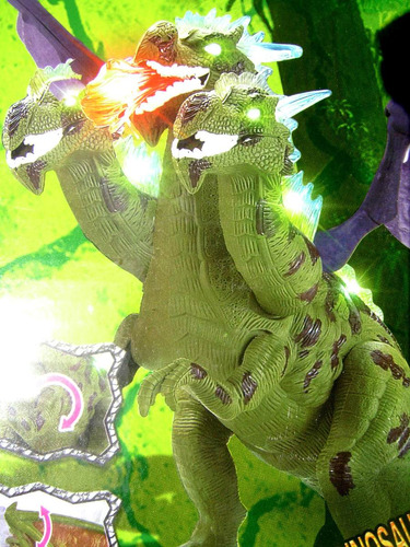 Dinosaurio Dragon 3 Cabezas ! Con Sonido , Luz Y Mov. !!
