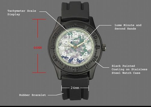 Relógio Infantry Quartz Wrist Sport Stain Pulseira Borracha