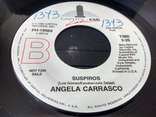 Vinilo Single De Angela Carrasco Suspiros ( N70