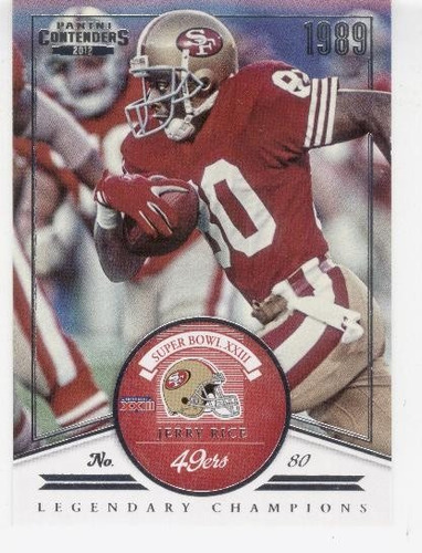 2012 Panini Contenders Legendary Champions Jerry Rice 49ers