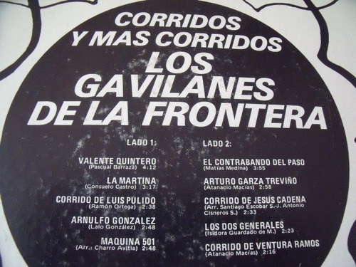 Lp Los Gavilanes De La Frontera, La Martina (Usado)