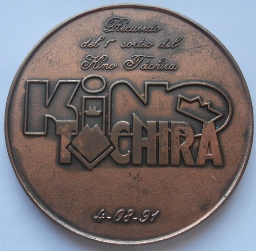 Dificil Medalla Antigua Kino Tachira 1991 Unifaz