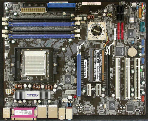 Mother 939 Asus A8n-sli Ddr X4 Amd Pcie Oem Outlet Box !