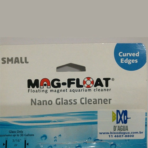 Imagem 3 de 3 de Limpador Magnético Para Aquário De Vidro Curvo Mag-float (n)