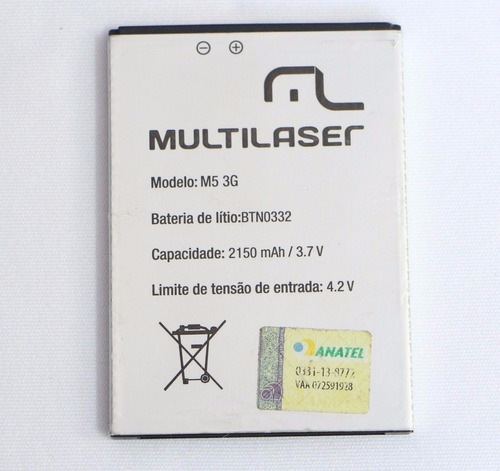 Bateria Original Multilaser M5 3g Btn0332 Envio Já