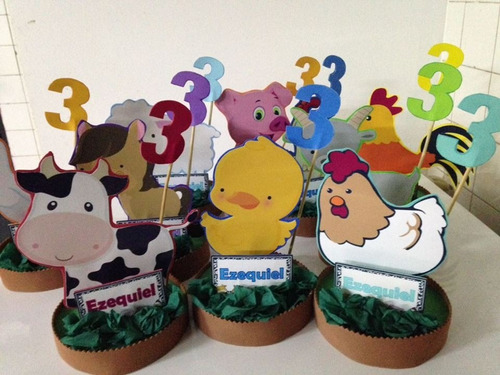 Centros De Mesa Animales De La Granja,piratas, Futbol Y Más!
