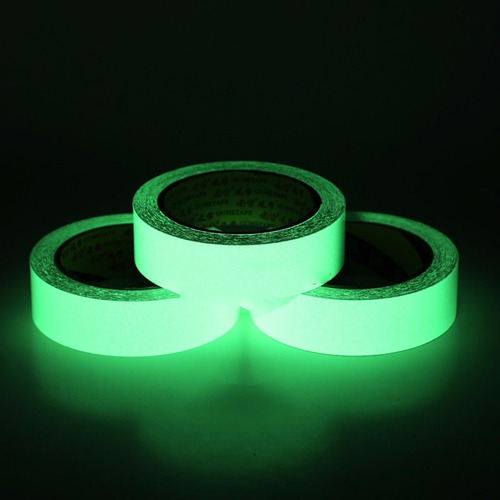 Imagem 4 de 6 de Fita Glow Fluorescente Festa Teto Brilha Neon Decoração Rolo