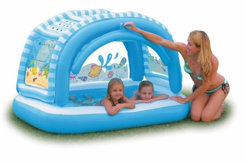 Piscina Inflable Para Niños Intex 57406 Con Parasol O Techo