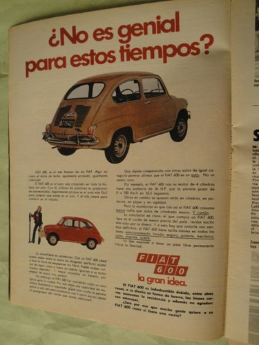 Publicidad Fiat 600 Año 1976