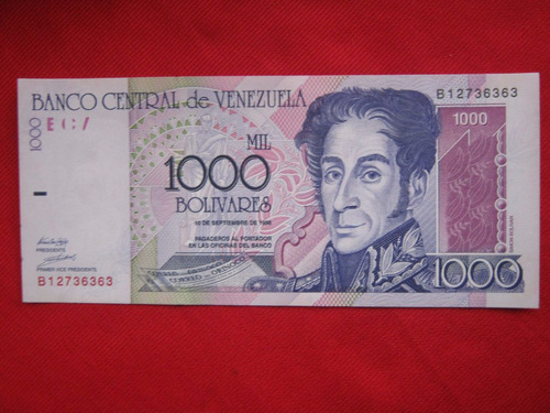 Venezuela 1000 Bolívares 10 Septiembre 1998