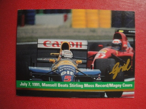 Figuritas Grid Formula 1 Año 1992 Nigel Mansell Nº192