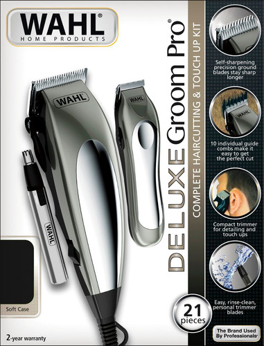 Maquina De Corte Completo - Combo Deluxe Groom Pro Wahl
