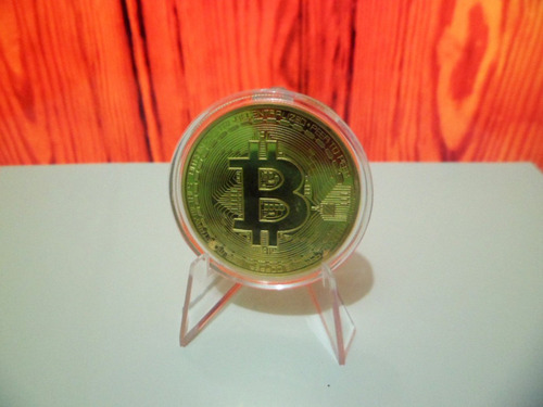 Oferta Moneda Bitcoin Bañada En Oro Para Coleccion