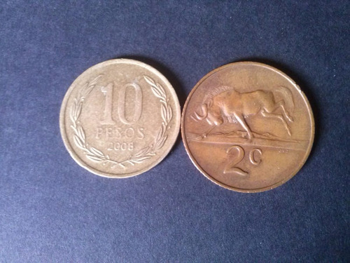 Moneda Sudáfrica 2 Cent Cobre 1966 (c41)