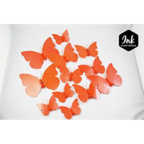 Mariposas Decorativas 3d Ajustables Para Pared