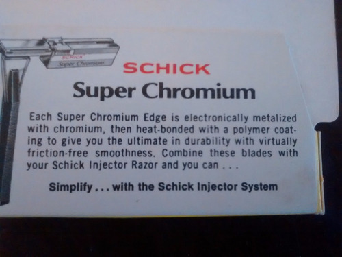Imagen 3 de 5 de Antiguas Hojas De Maquina De Afeitar Schick Injector Super