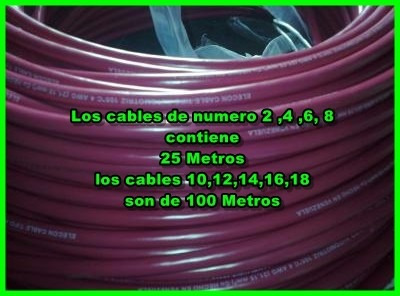Cable Instalacion Automotriz #6 Color Rojo Y Negro