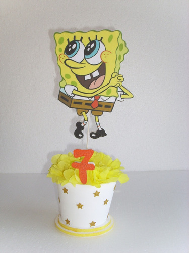 Centros De Mesa De Bob Esponja Echos En Tarrito 4x600