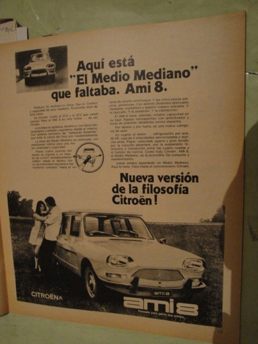 Publicidad Citroen Ami 8 Año 1970