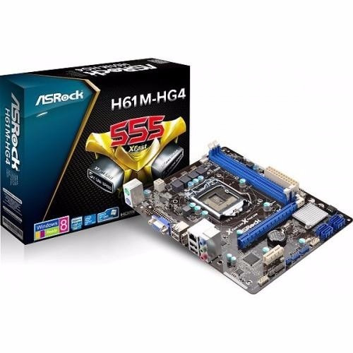 Placa Mãe Asrock Intel H61m-vg4 1155 Vga Usb Lan Ddr3 Sata